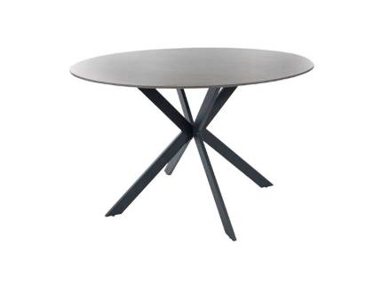 Masa TALIA GREY din ceramica cu efect de marmura gri, metal negru 120xH76cm