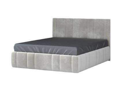 Pat tapitat cu somiera si spatiu pentru depozitare INVICTUS 160/ 180cm gri