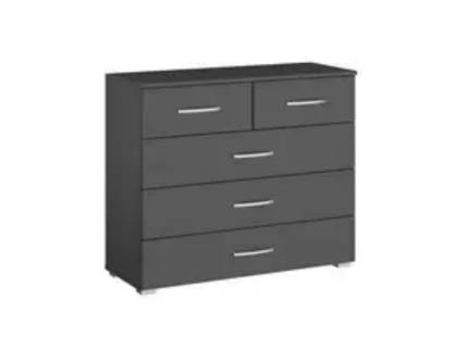 Comoda cu 5 sertare ADITIO 80x81x42cm gri metalic  