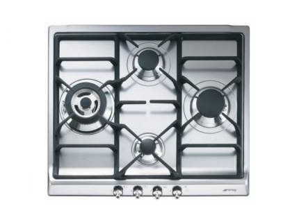 Plita incorporabila pe gaz Smeg Classic SER60SGH3, 60 cm, inox, wok, fonta