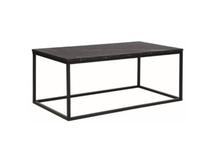 Masuta ROSSI A din PAL cu efect de marmura neagra, metal negru 110x60xH45cm