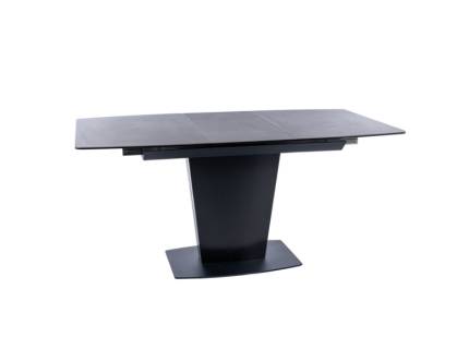 Masa extensibila BRISTOL CERAMIC BLACK din ceramica cu efect de marmura neagra, metal negru 120-160x85xH76cm