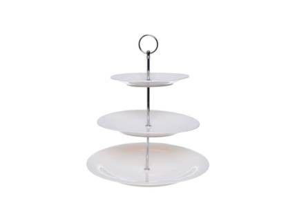 Platou cu 3 etaje alb 7.5x3/22.5x3/17x3cm h29cm