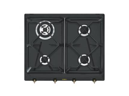 Plita incorporabila pe gaz Smeg Colonial SRV864AOGH, 60 cm, antracit, retro
