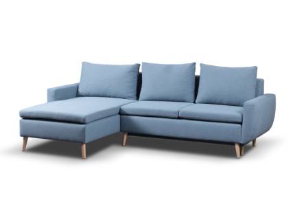 Coltar extensibil ENJOY cu lada pentru depozitare, personalizabil 254x167cm