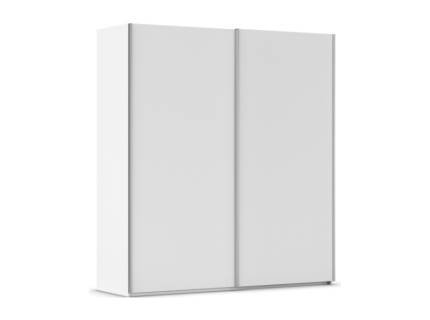 Dulap cu usi glisante TARO 201x223x69cm alb alpin, maner aluminiu 