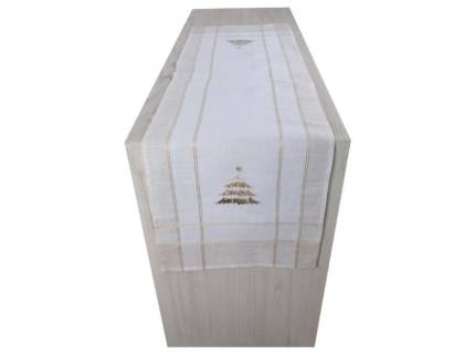 Broderie pentru masa cu brat auriu 40x140cm