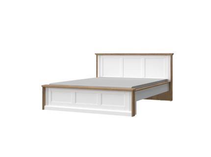 Pat cu somiera TARA WHITE 160/ 180cm alb/ Nuc Pacific