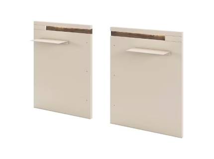 Set 2 tablii pt pentru noptiere LUANA 64x83x20cm champagne/ Atlantic Dark, cu polita si iluminare LED integrata 