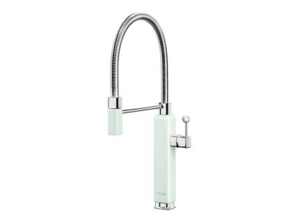 Baterie de bucatarie retro Smeg MDF50PG, verde deschis