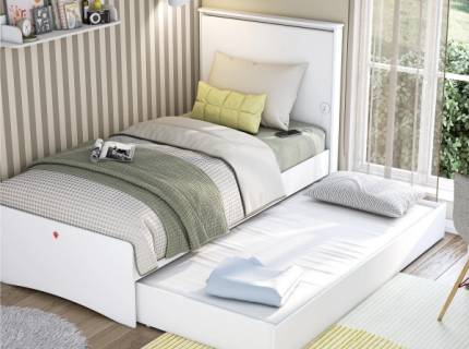 Pat suplimentar (90x190cm) VARIA WHITE