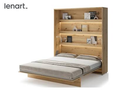 LENART BED CONCEPT BC-13 pat (180x200cm) rabatabil pe perete 191x46-228x218cm stejar Artisan