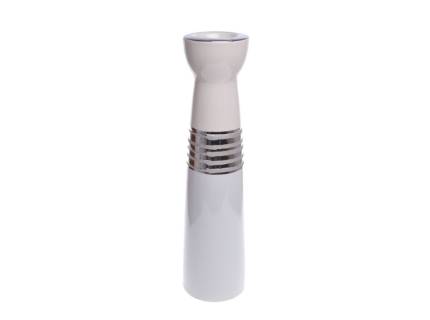 Vaza ceramica bej/gri/argintiu 9.5x9.5x36