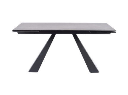 Masa extensibila SALVADORE CERAMIC II din ceramica cu efect de marmura Spaniola, metal negru 120-180x80xH76cm 