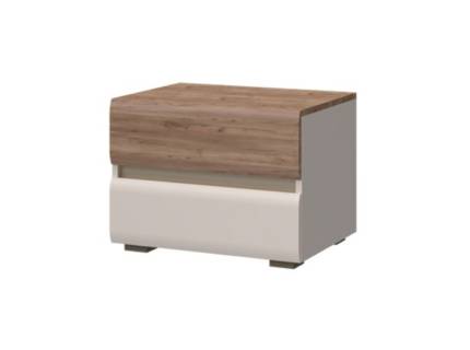 Noptiera cu 2 sertare INVICTUS 60x45x45cm casmir/ stejar tabac