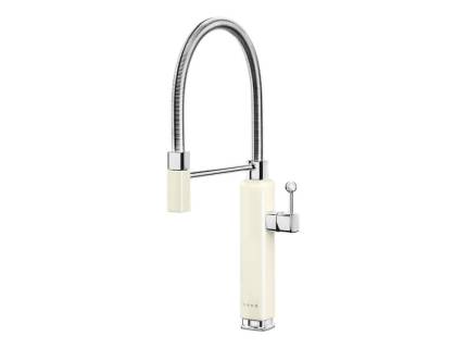 Baterie de bucatarie retro Smeg MDF50CR, crem