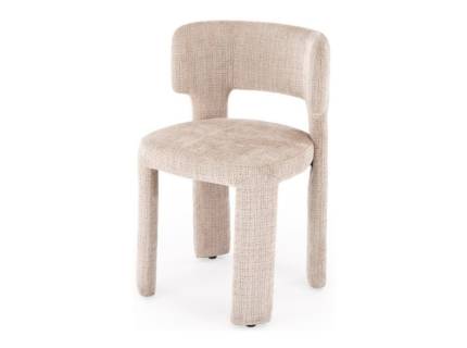 Scaun tapitat K600 material textil beige 55x53xH80cm, picioare tapitate beige