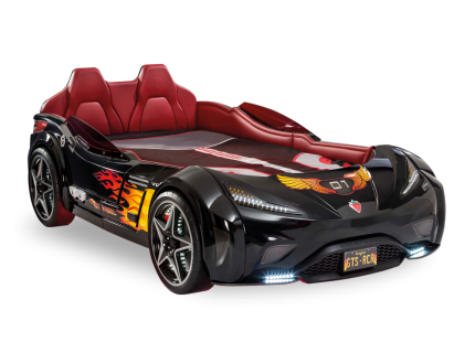 Pat negru (100x190cm) GTS 