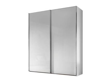 Dulap cu 2 usi glisante 113x222x68cm alb/ sticla alba, maner crom model 3 SINFONIE PLUS 