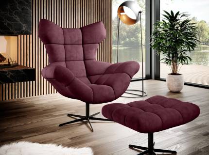 Fotoliu SENSI rotativ, cu sistem de balansare, modern, personalizabil 103x84xH119cm