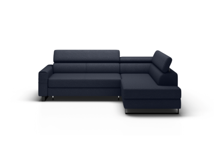 Coltar extensibil LIVIO W cu lada pentru depozitare, tetiere reglabile, personalizabil 249x184cm