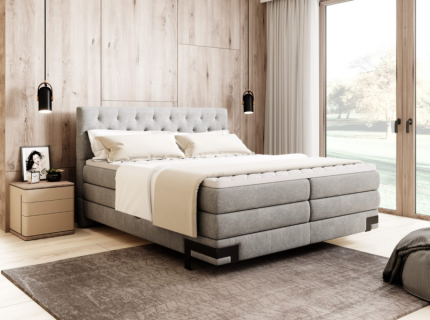 Pat Boxspring cu spatiu pentru depozitare GODIN 140/ 160/ 180cm personalizabil