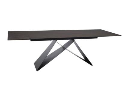 Masa extensibila WESTIN CERAMIC OSSIDO BRUNO din ceramica italiana Ossido Bruno maro, metal negru 160-240x90xH77cm