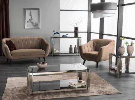 Set canapea+2 fotolii ELITE VELVET fixe, catifea - canapea 153x85cm, fotolii 91x85cm