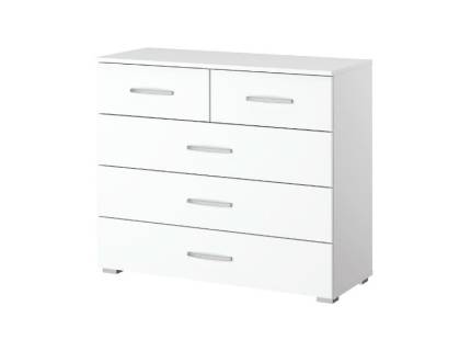 Comoda cu 5 sertare ADITIO 80x81x42cm alb alpin 