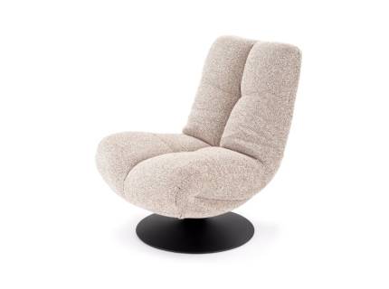 Fotoliu rotativ MANGO pliabil, material textil dark beige 70x90xH93cm