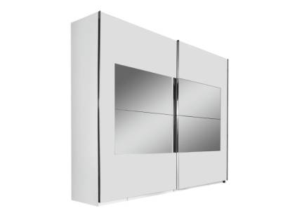 Dulap cu usi glisante X-TEND FRAME 1 226x223x68cm alb alpin/ oglinda