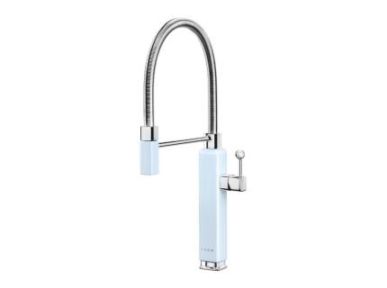 Baterie de bucatarie retro Smeg MDF50PB, albastru deschis