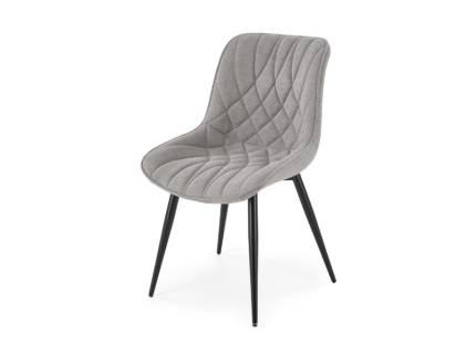 Scaun tapitat K567 material textil grey 47x47xH85cm, picioare negre