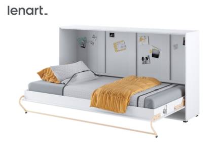 LENART PRO CONCEPT CP-06 pat (90x200cm) rabatabil pe perete orizontal 215x46-81x109cm alb alpin/ alb lucios