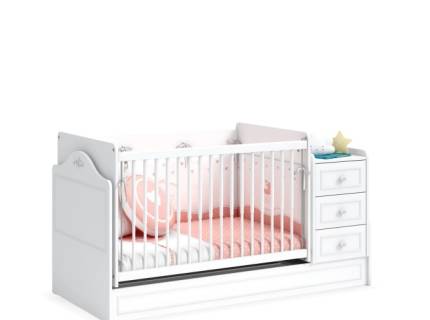 Patut transformabil (70x115-70x160cm) ROMANTICA BABY