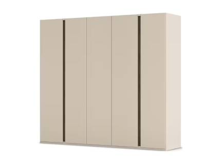 Dulap cu 5 usi cu balamale LUANA 251x223x61cm champagne/ cu manere integrate Atlantic Dark