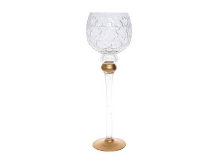 Suport lumanre mare din sticla 12x12x40cm