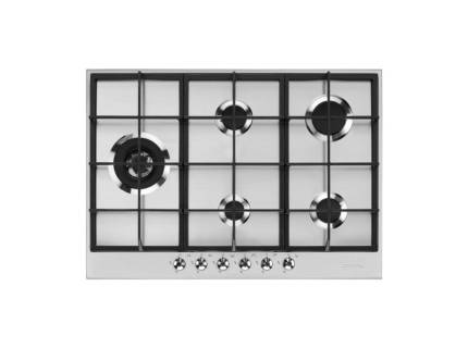 Plita incorporabila pe gaz Smeg Classic PX375L, 75 cm, inox antiamprenta