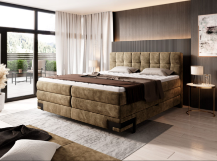 Pat Boxspring cu spatiu pentru depozitare VIANO 140/ 160/ 180cm personalizabil