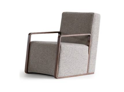 Fotoliu MAGA cu brate din lemn, design minimalist, premium, personalizabil 63x78xH80cm