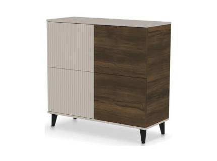 Comoda cu 4 usi KM-2 RANDOM 2 100x95x40cm casmir/ nuc