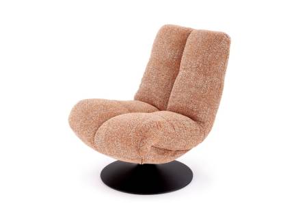 Fotoliu rotativ MANGO pliabil, material textil cinnamon 70x90xH93cm 