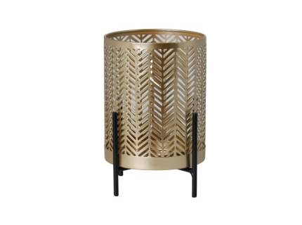 Sfesnic auriu pe cadru negru din metal