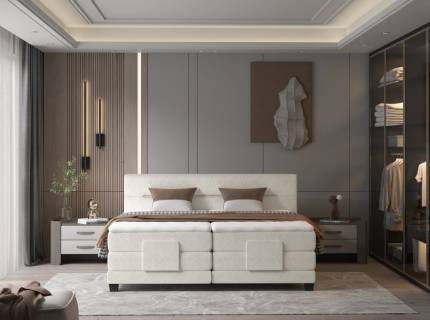 Pat Boxspring cu reglaj electric TESSA 140/ 160/ 180cm personalizabil 