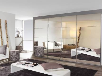 Dulap alb alpin/4 usi oglinda 316x230x62cm SYNCRONO