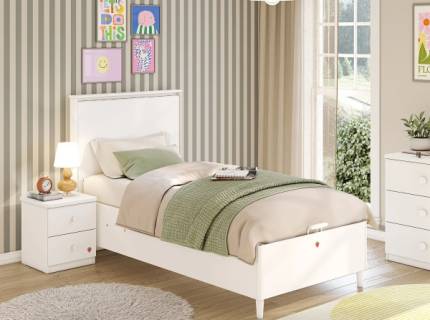  Pat cu lada (120x200cm) VARIA WHITE