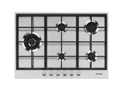 Plita incorporabila pe gaz Smeg Linea PX175L, 75 cm, inox antiamprenta