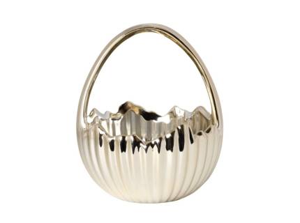 Cosulet mare auriu din ceramica