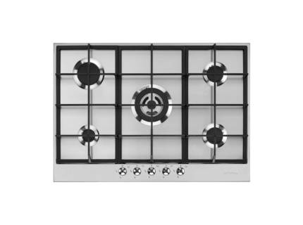 Plita incorporabila pe gaz Smeg Classic PX375, 75 cm, inox antiamprenta