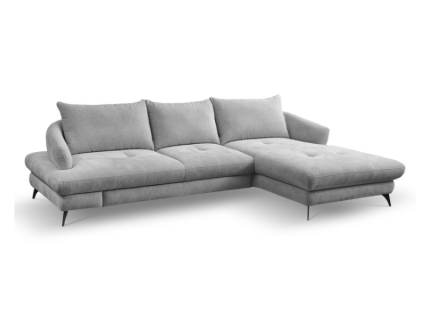 Coltar extensibil FUTURO cu lada pentru depozitare, gri deschis 292x180cm